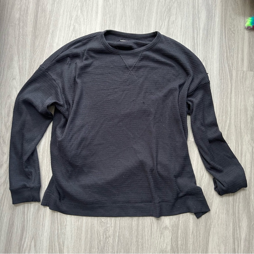 Black AE waffle flannel shirt
